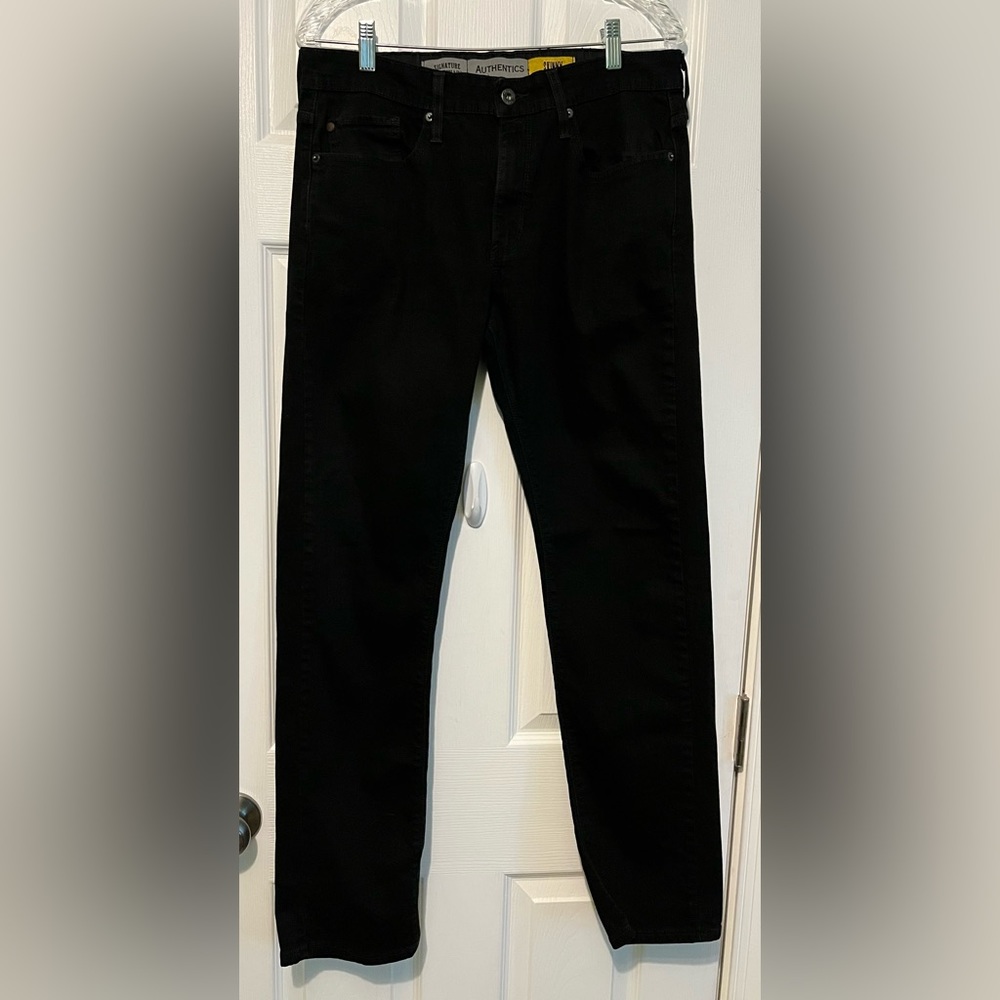 Levi's signature skinny black denim jeans - 34W x 32L